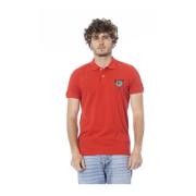 Cavalli Class Polo Shirt med Logodetalj Red, Herr