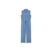 Marc O'Polo Ärmfri jumpsuit med raka ben Blue, Dam