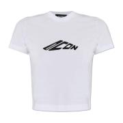 Dsquared2 Kort T-shirt med logotyp White, Dam