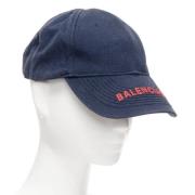 Balenciaga Vintage Pre-owned Bomull hattar-och-kepsar Blue, Dam