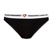 Dsquared2 Briefs med logotyp Black, Dam