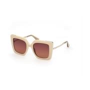 Max Mara Ivory Gradient Brown Solglasögon Beige, Unisex