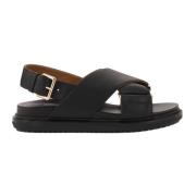 Marni Fussbett Sandaler Black, Dam