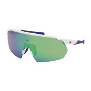 Adidas Sportiga solglasögon i matt vit/grön Multicolor, Unisex