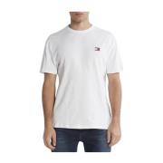 Tommy Jeans Broderad bomullspatch T-shirt White, Herr