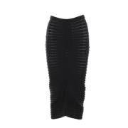 Alaïa Skeletstickad pennkjol Black, Dam