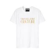 Versace Jeans Couture Guld Logotyp Märkning Vit White, Herr