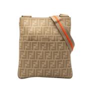 Fendi Vintage Pre-owned Canvas axelremsvskor Beige, Dam