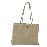 Prada Vintage Pre-owned Tyg totevskor Beige, Dam