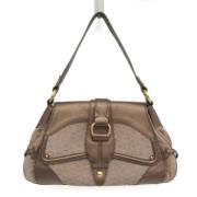 Celine Vintage Pre-owned Laeder axelremsvskor Beige, Dam