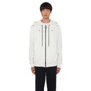 Off White Bomulls sweatshirt med dragsko samarbete White, Herr