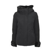 Woolrich Kort Memory Parka med huva Black, Dam