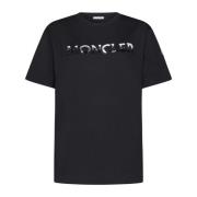 Moncler Paljett T-shirt Svart Gradient Effekt Black, Dam