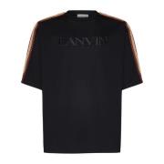 Lanvin Svart Spetsdekorerad T-shirt Black, Herr