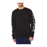 Tommy Hilfiger Herr Sweatshirt med Logomudd Black, Herr