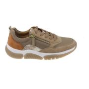 Gabor Brun Walking Sneaker för Kvinnor Beige, Dam