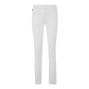 Love Moschino Vit Bomull Denim Jeans White, Dam