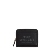 Marc Jacobs Grained Leather Wallet with Logo Print Black, Dam