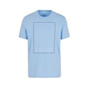 Armani Exchange Ekologisk Bomull Tryckt T-shirt Blue, Herr