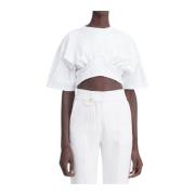 Jacquemus Vit Bustier T-shirt White, Dam