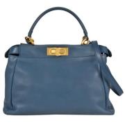 Fendi Vintage Pre-owned Laeder fendi-vskor Blue, Dam