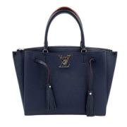 Louis Vuitton Vintage Pre-owned Laeder totevskor Blue, Dam