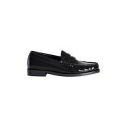 Lola Cruz Svarta Lackläder Loafers Black, Dam