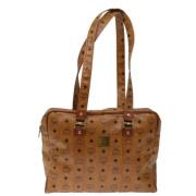 MCM Pre-owned Pre-owned Canvas axelremsvskor Brown, Dam