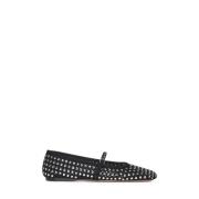 Amina Muaddi Svarta Ballerinaskor Dam Ss24 Black, Dam