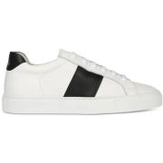 National Standard Handgjorda Black Band Sneakers White, Dam