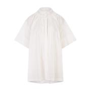 Jil Sander Vit Bomullsblandning Poplin Skjorta White, Dam