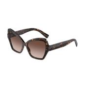 Dolce & Gabbana Brun Gradient Solglasögon Carey Ram Brown, Dam