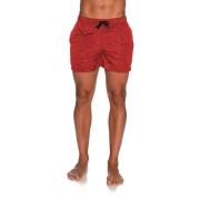 RefrigiWear Strand Shorts - Andningsbart Nylon - Komfort Fit Red, Herr