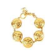 Chanel Vintage Pre-owned Metall armband Yellow, Dam