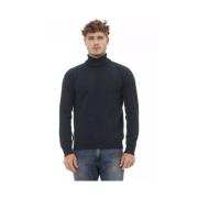 Alpha Studio Grön Ull Turtleneck Sweater Black, Herr