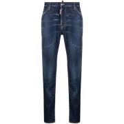 Dsquared2 Blå Skinny Jeans i Bomull Blue, Herr