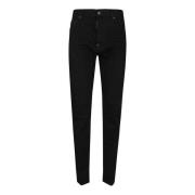 Dsquared2 Svart Stretch Denim Femficksjeans Black, Herr