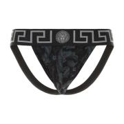 Versace Tryckt bomull jockstrap Multicolor, Herr