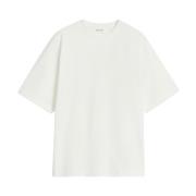 Sportmax Klassisk T-shirt med ribbad krage White, Dam