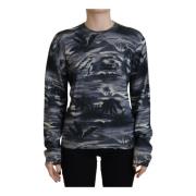 Dsquared2 Thunder Sky Printed Långärmad Tröja Black, Dam