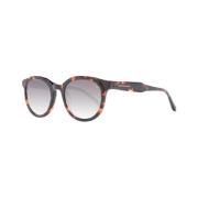 Scotch & Soda Runda Acetat Solglasögon Grå Gradient Linser Brown, Herr