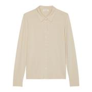 Marc O'Polo Vanlig jerseyblus Beige, Dam