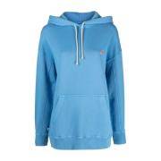 Autry Logo Patch Hoodie för kvinnor Blue, Dam