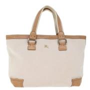 Burberry Vintage Pre-owned Canvas totevskor Beige, Dam