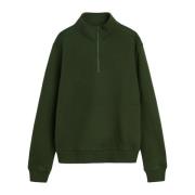 Soulland Borstad Fleece Half Zip Sweatshirt Green, Unisex