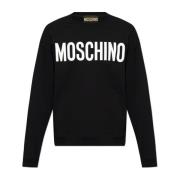 Moschino Sweatshirt med logotyp Black, Herr