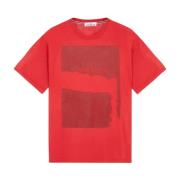 Stone Island Casual Bomull T-shirt Red, Herr
