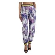 Dolce & Gabbana Blommiga Joggers för Chic Look Multicolor, Dam