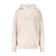 Cinque Hoodie med Logobroderi Beige, Dam