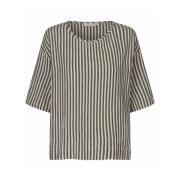 Masai Randig Topp & T-shirt Svart Multicolor, Dam